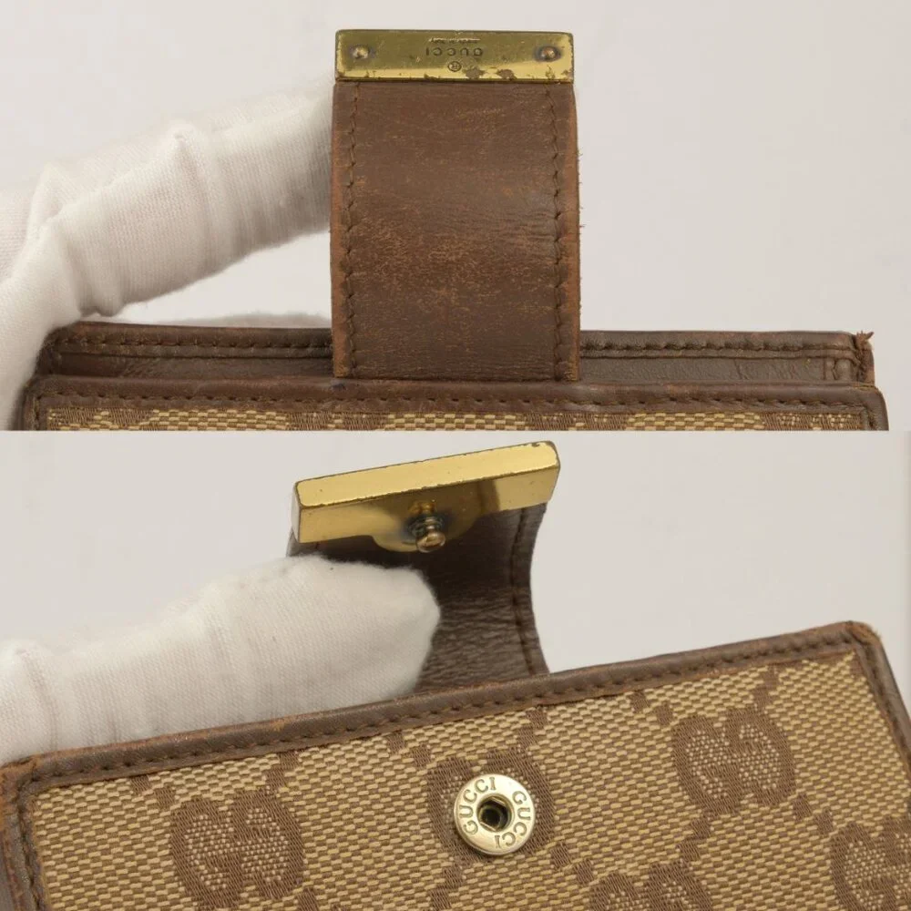 Gucci GG Canvas Monogram Bifold Wallet, Brown/Tan